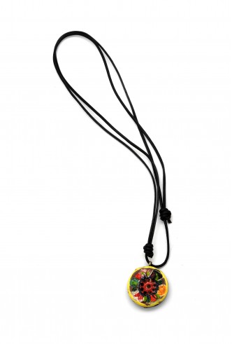 Ceramic Sunflower Pendant Ceramic Sunflower Pendant